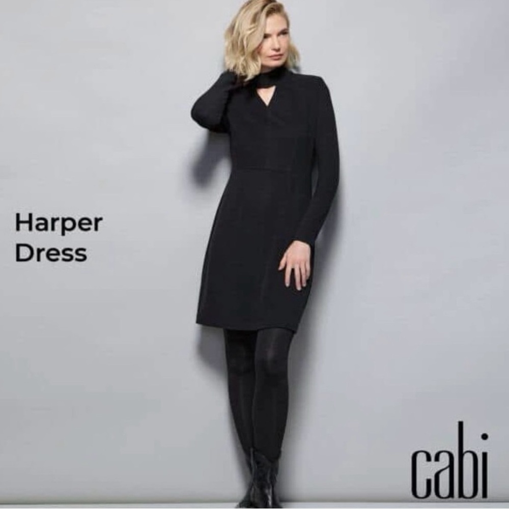 CAbi Harper Long Sleeve Black Dress